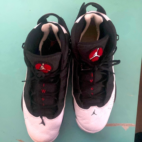 Jordan shoes. Black and white w/red. Size 13. Men’s - Picture 1 of 5
